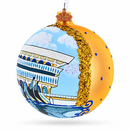 New York State Museum, Albany, New York Glass Ball Christmas Ornament 4 Inches
