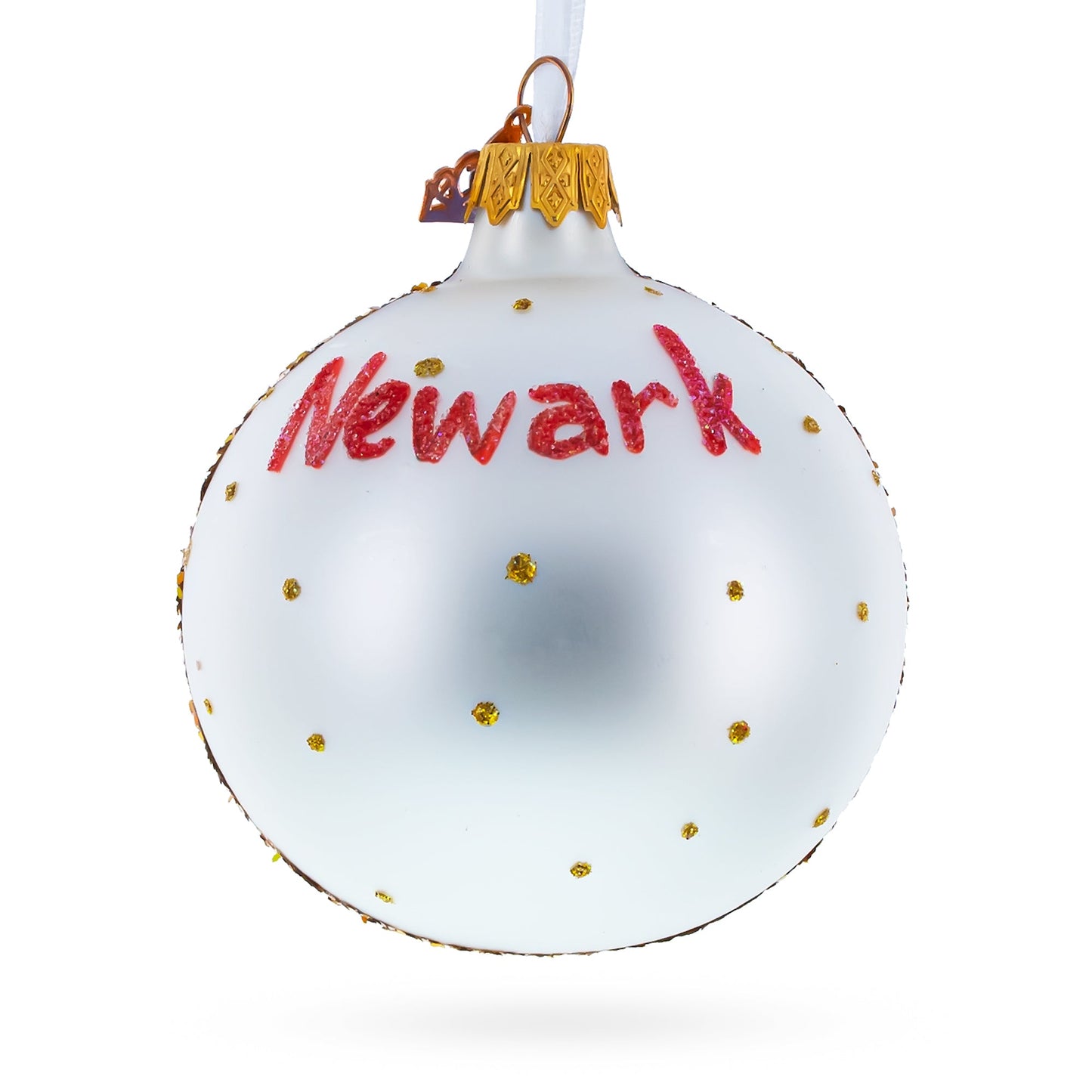 Prudential Center, Newark, New Jersey Glass Ball Christmas Ornament 3.25 Inches