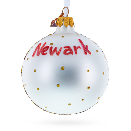 Prudential Center, Newark, New Jersey Glass Ball Christmas Ornament 3.25 Inches