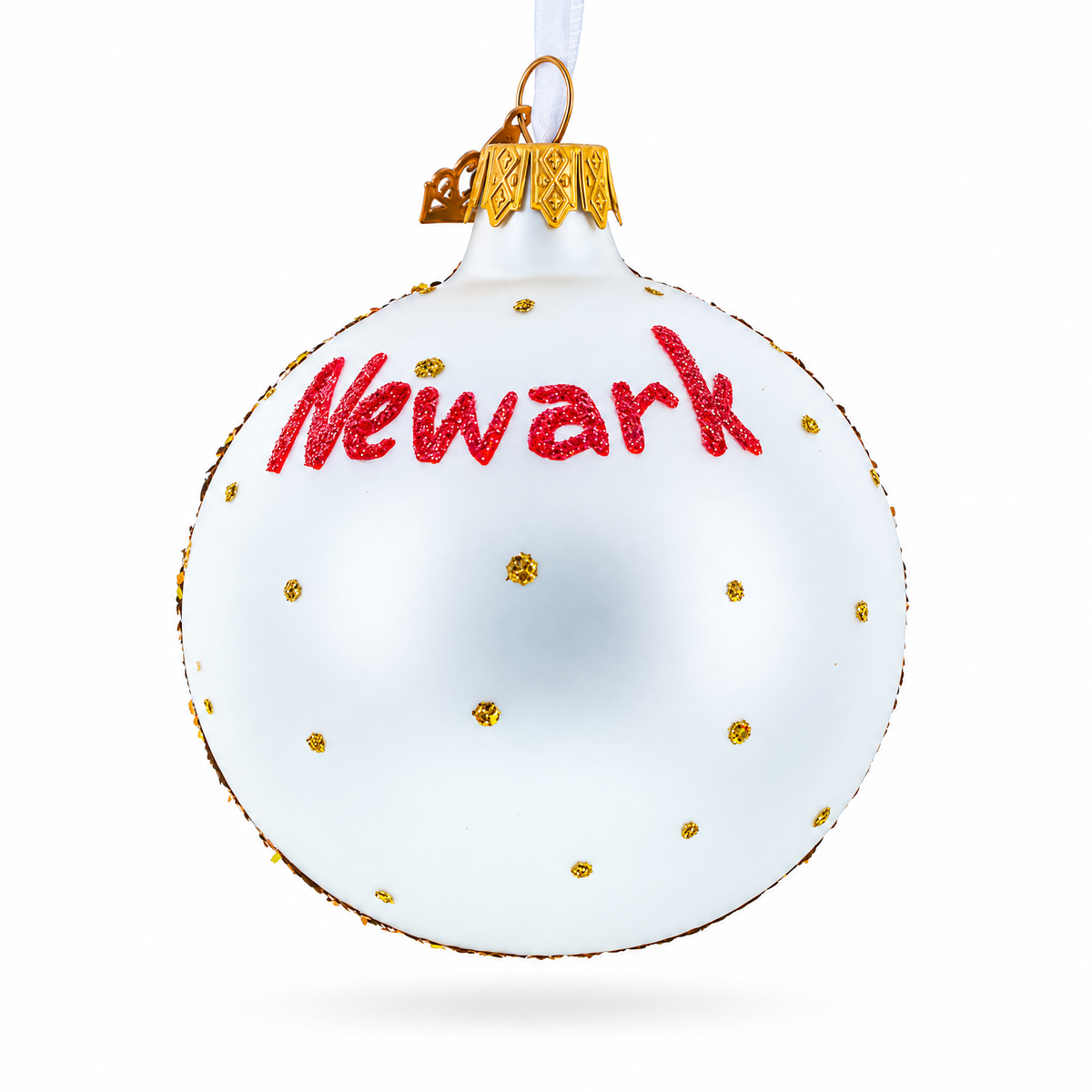 Prudential Center, Newark, New Jersey Glass Ball Christmas Ornament 3.25 Inches
