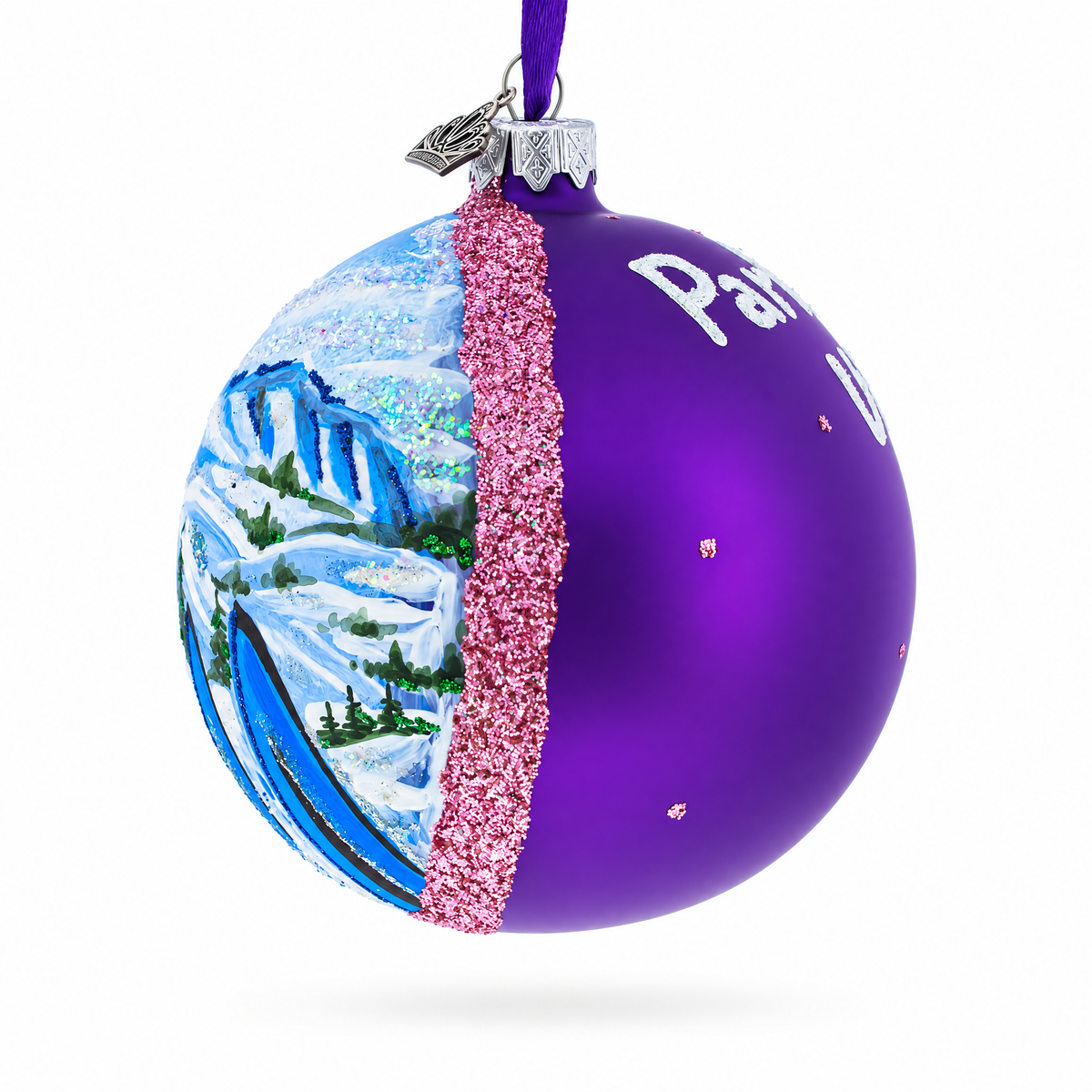 Park City Ski Resort, Utah Glass Ball Christmas Ornament 4 Inches