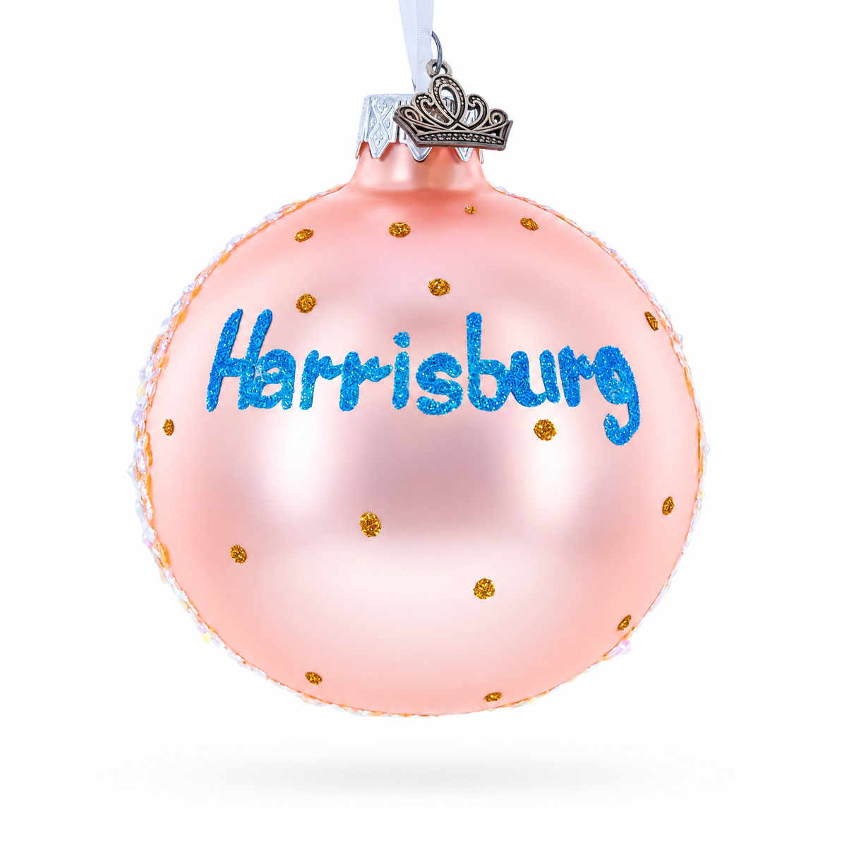 Pennsylvania State Capitol, Harrisburg, Pennsylvania Glass Ball Christmas Ornament 3.25 Inches