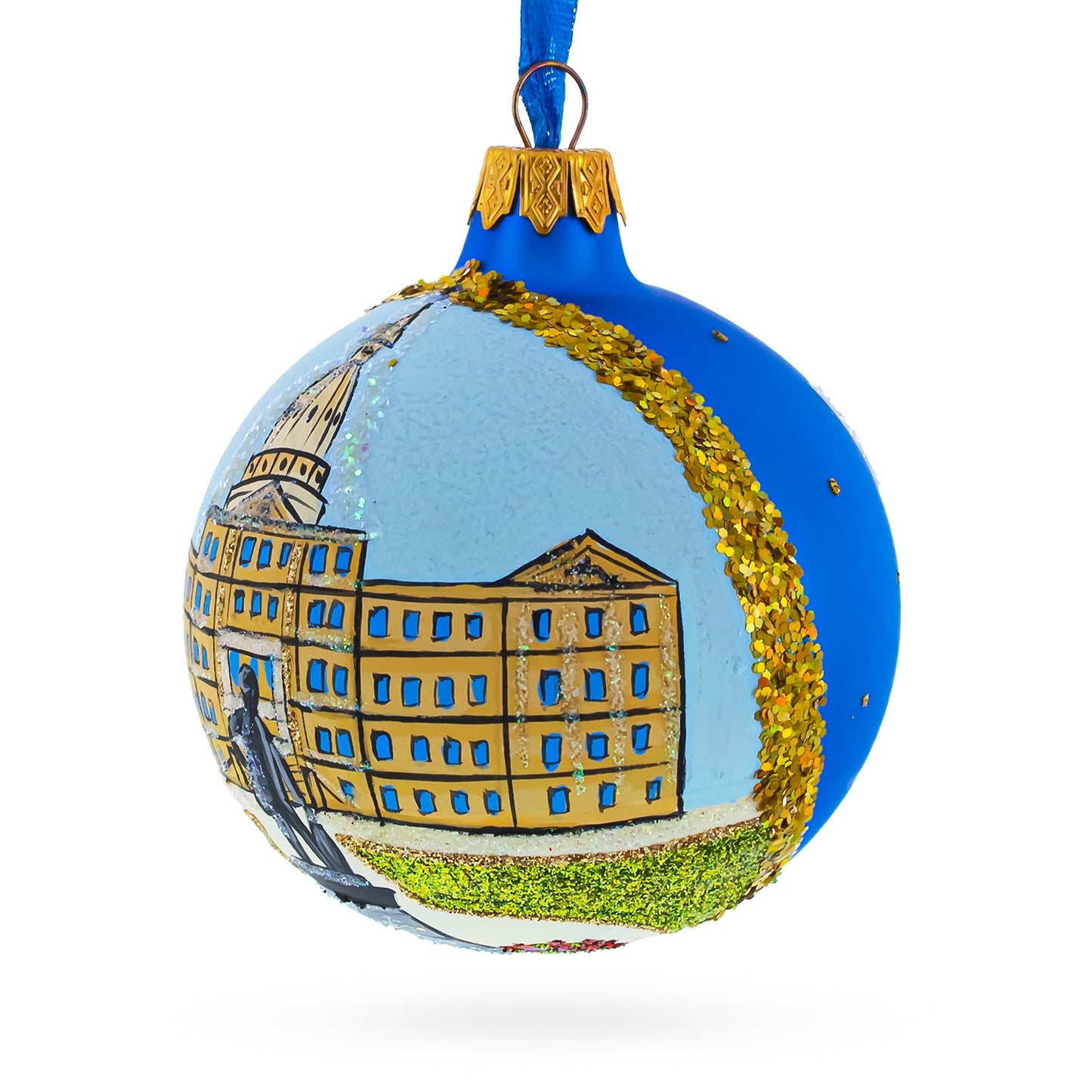 Lansing, Michigan Glass Ball Christmas Ornament 3.25 Inches