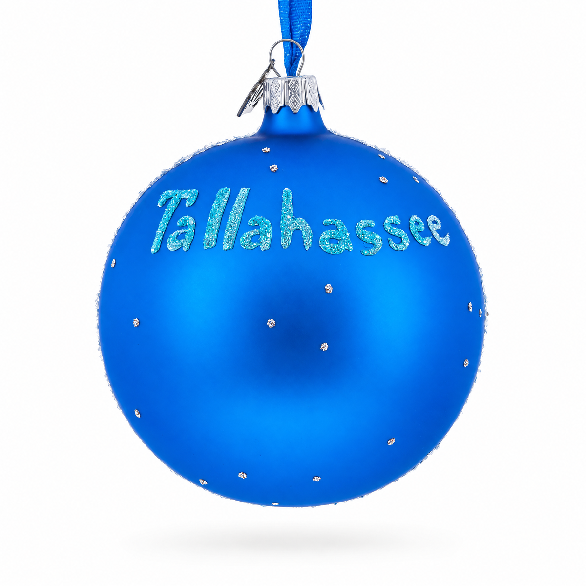 Tallahassee, Florida Glass Ball Christmas Ornament 4 Inches
