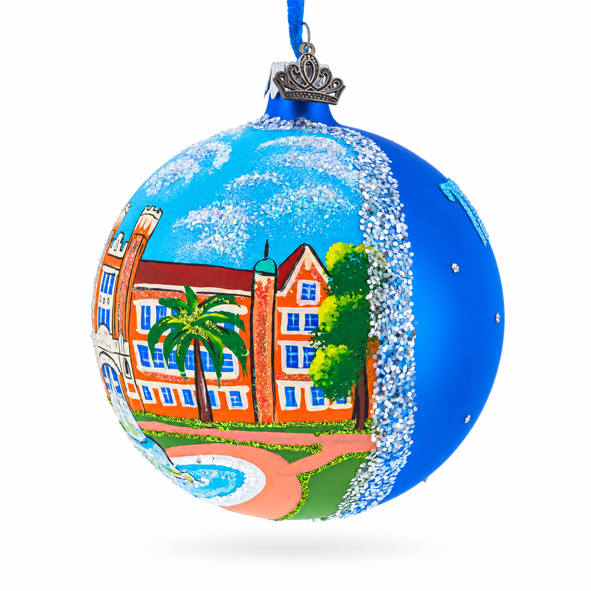 Tallahassee, Florida Glass Ball Christmas Ornament 4 Inches
