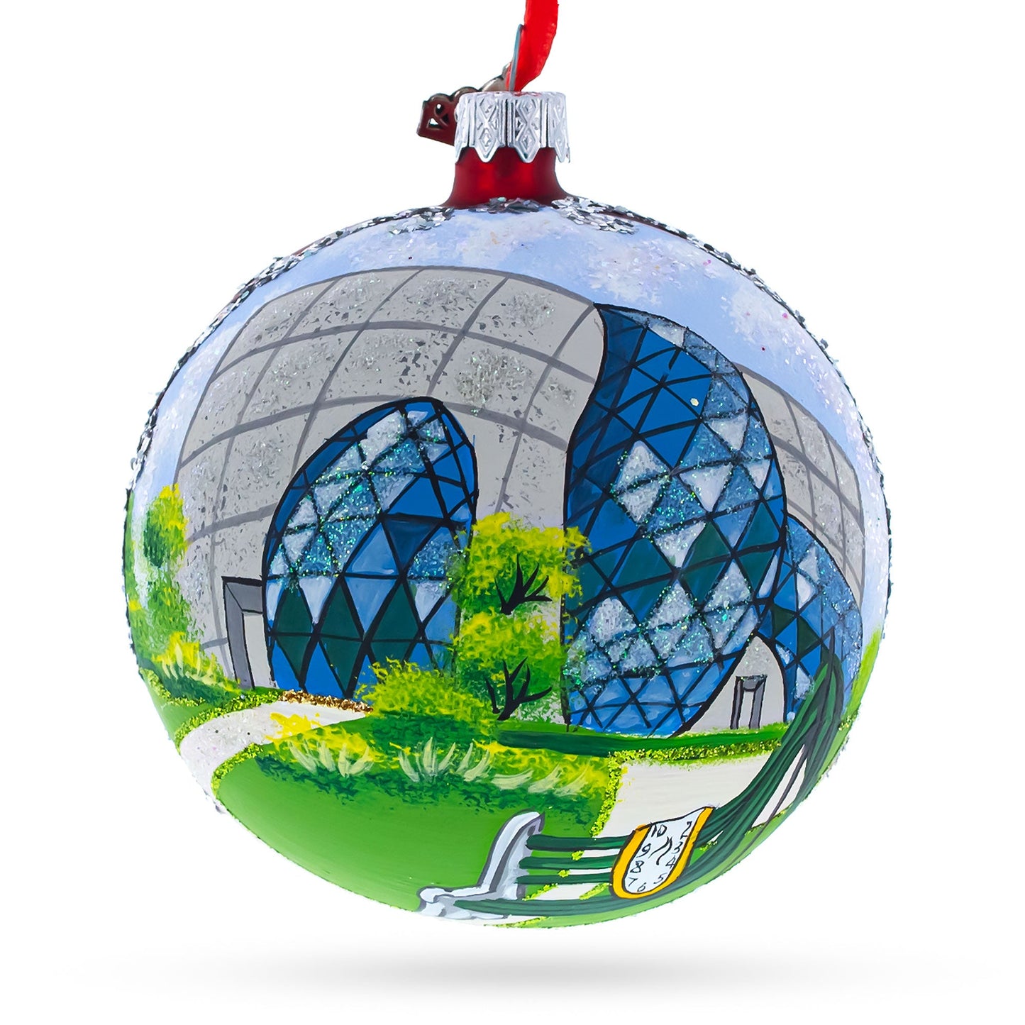 The Dali Museum, St. Petersburg, Florida Glass Ball Christmas Ornament 4 Inches
