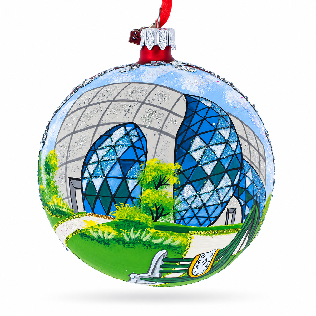 The Dali Museum, St. Petersburg, Florida Glass Ball Christmas Ornament 4 Inches