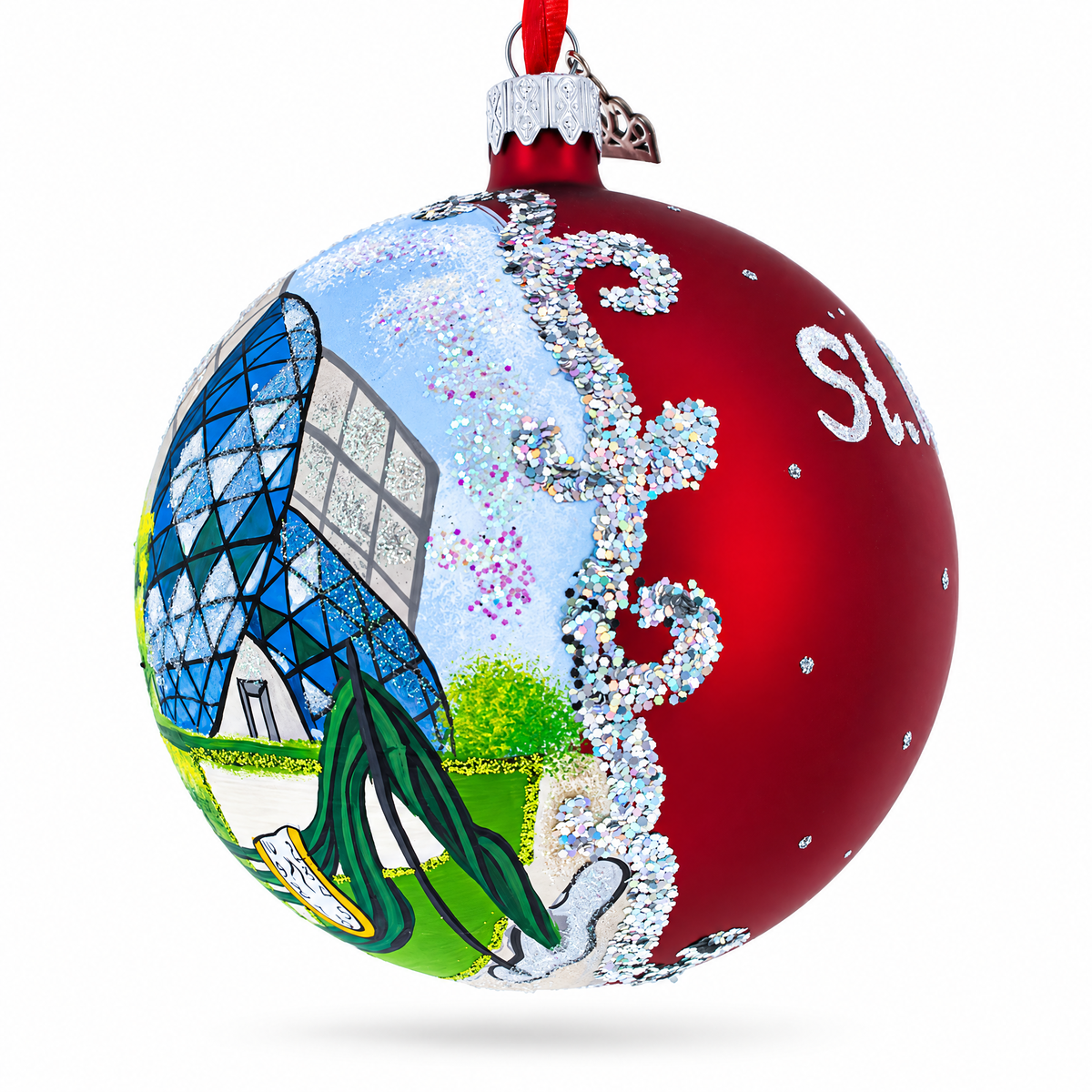 The Dali Museum, St. Petersburg, Florida Glass Ball Christmas Ornament 4 Inches