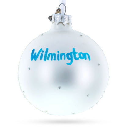 Nemours Estate, Wilmington, Delaware Glass Ball Christmas Ornament 3.25 Inches