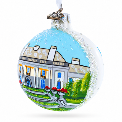 Nemours Estate, Wilmington, Delaware Glass Ball Christmas Ornament 3.25 Inches
