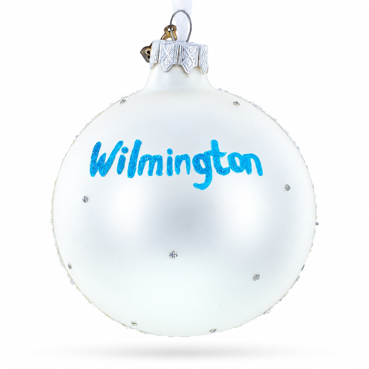 Nemours Estate, Wilmington, Delaware Glass Ball Christmas Ornament 3.25 Inches