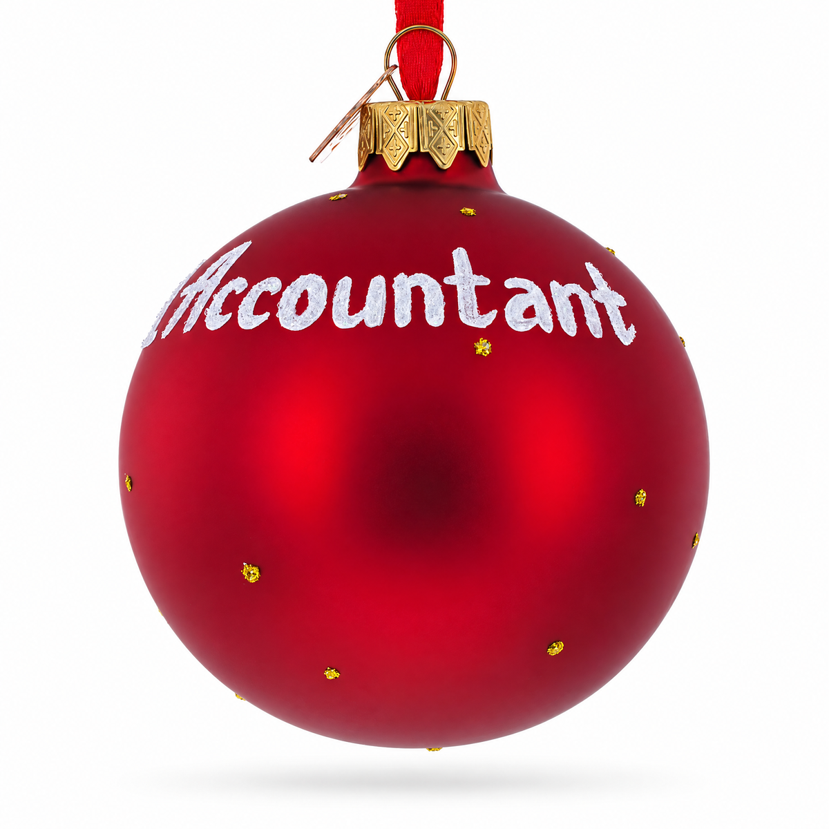 Accountant Bookkeeper Glass Ball Christmas Ornament 3.25 Inches