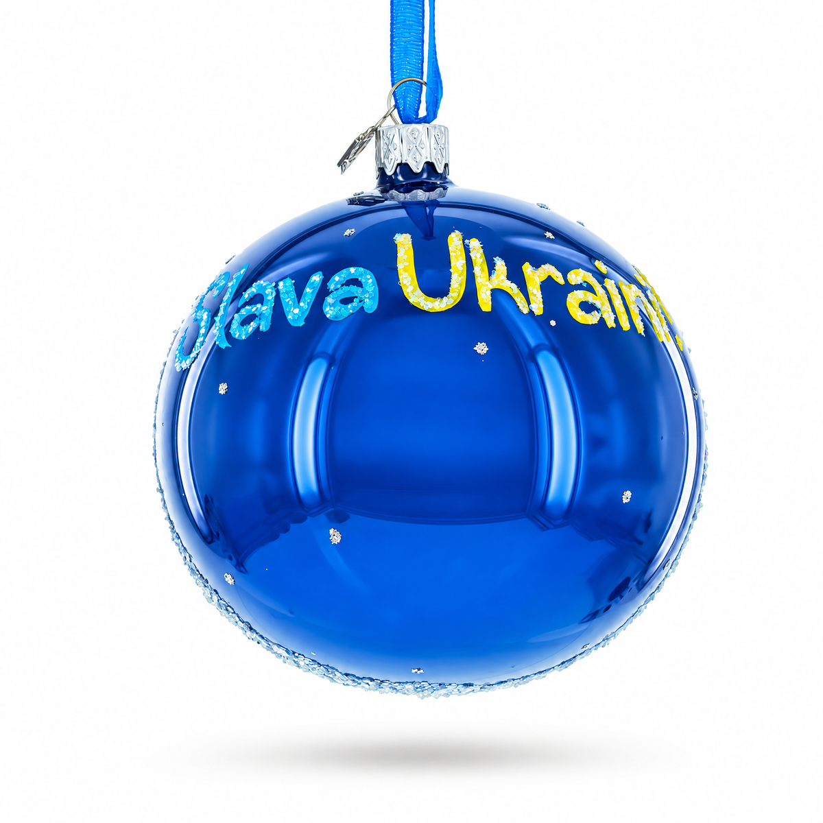 Ukrainian Heroes Glass Ball Christmas Ornament 4 Inches