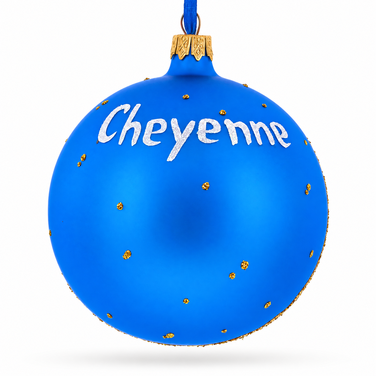 Cheyenne Depot Museum, Cheyenne, Wyoming Glass Ball Christmas Ornament 4 Inches