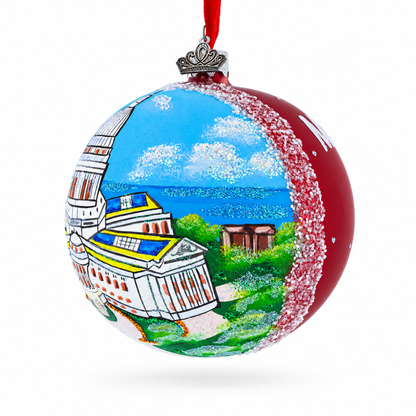 Wisconsin State Capitol, Madison, Wisconsin Glass Ball Christmas Ornament 4 Inches