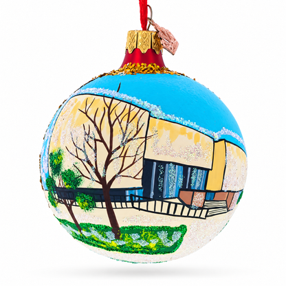 Virginia State Museum, Charleston, West Virginia Glass Ball Christmas Ornament 3.25 Inches