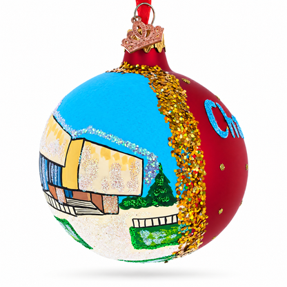 Virginia State Museum, Charleston, West Virginia Glass Ball Christmas Ornament 3.25 Inches