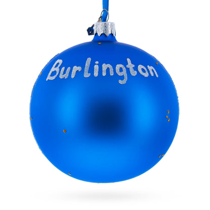 Church Street Marketplace, Burlington, Vermont Glass Ball Christmas Ornament 4 Inches