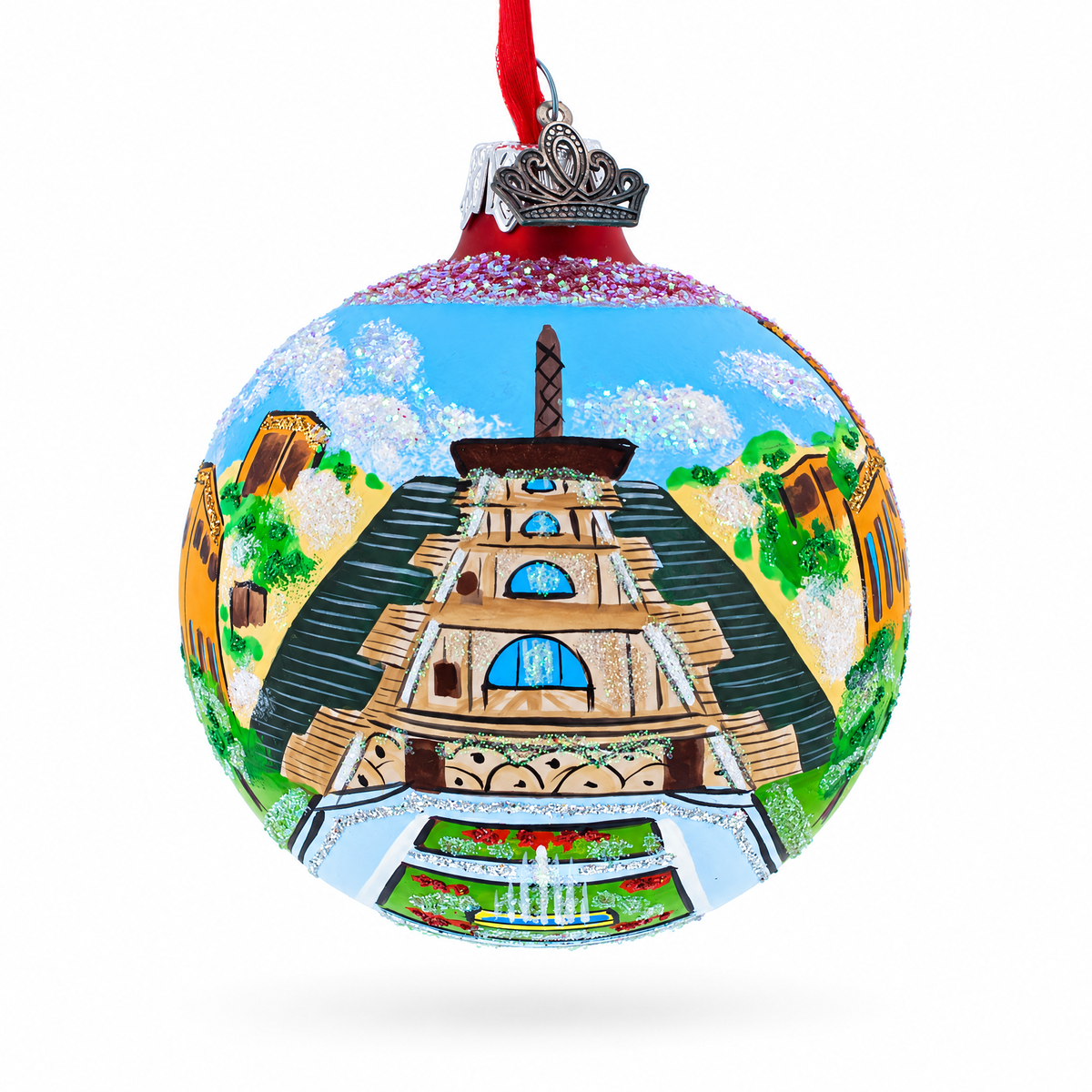 Cascade Monument Ornament Yerevan, Armenia Glass Ball Christmas Ornament 3.25 Inches