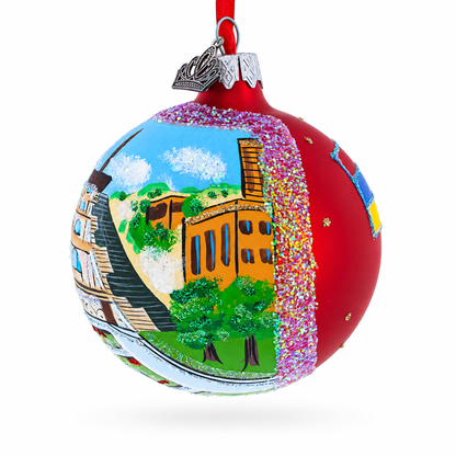 Cascade Monument Ornament Yerevan, Armenia Glass Ball Christmas Ornament 3.25 Inches