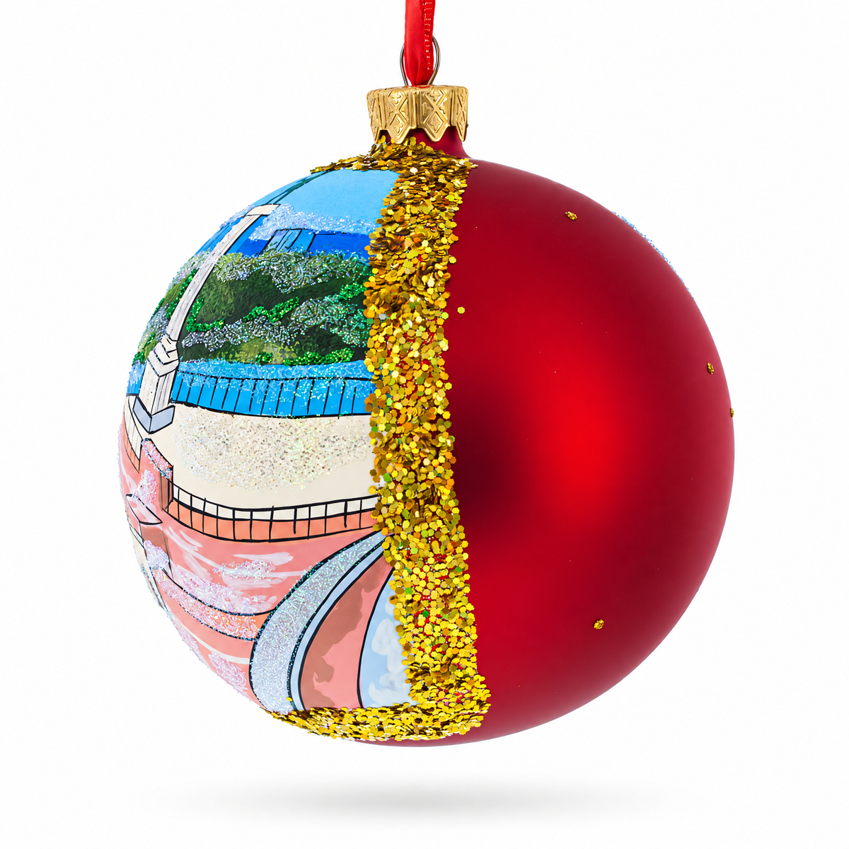 The Belgrade Fortress, Belgrade, Serbia Glass Ball Christmas Ornament 4 Inches