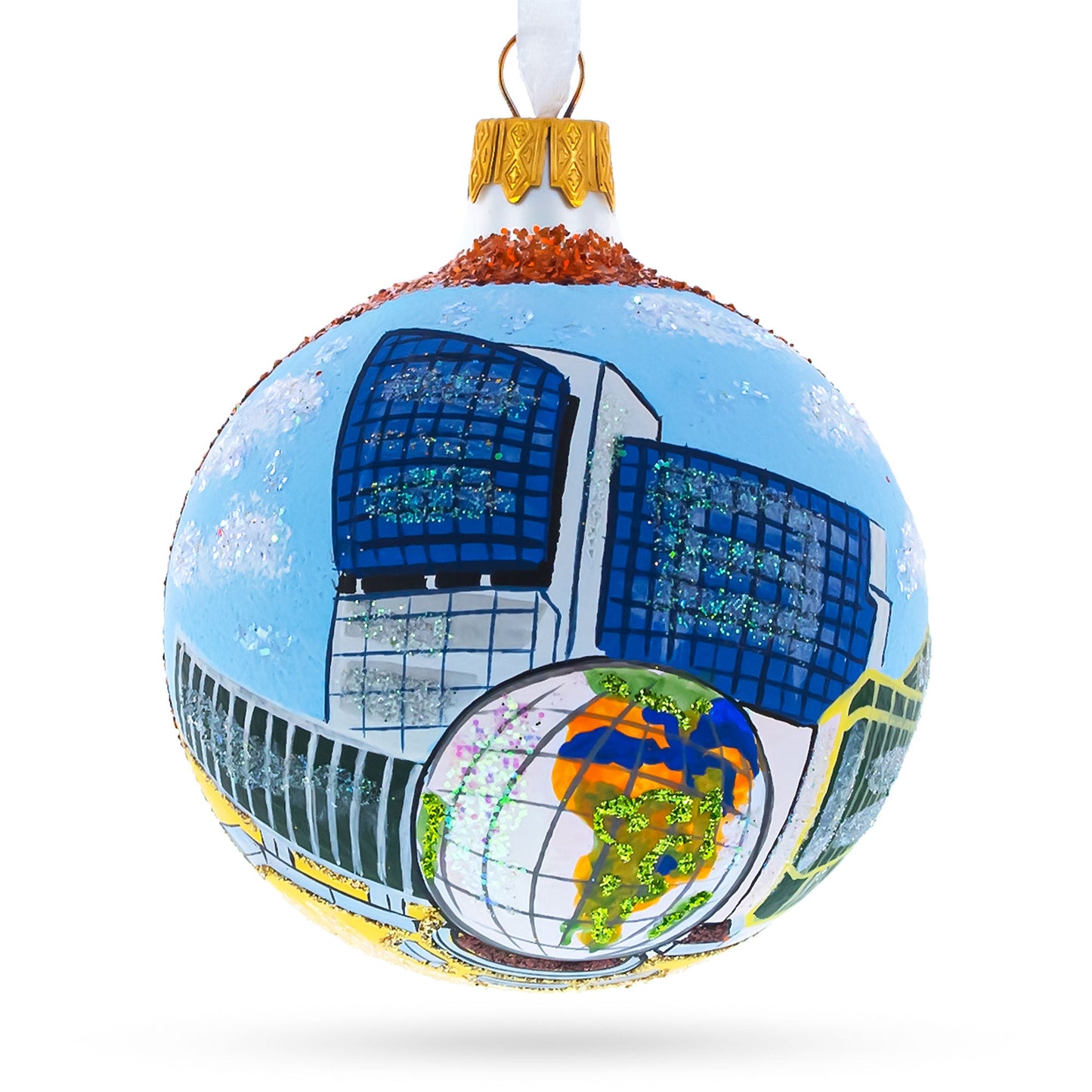 Museum of Natural Sciences, Raleigh, North Carolina Glass Ball Christmas Ornament 3.25 Inches