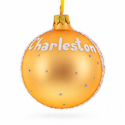 Joe Riley Waterfront Park, Charleston, South Carolina Glass Ball Christmas Ornament 3.25 Inches
