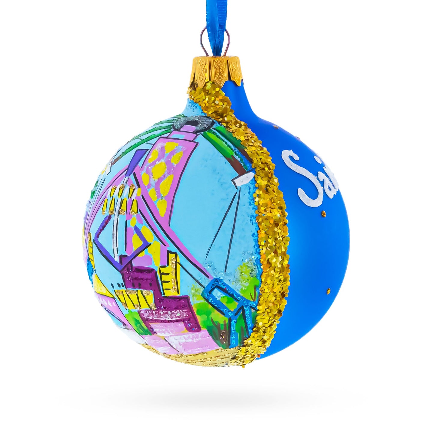 State Fair, St Paul, Minnesota, USA Glass Ball Christmas Ornament 3.25 Inches