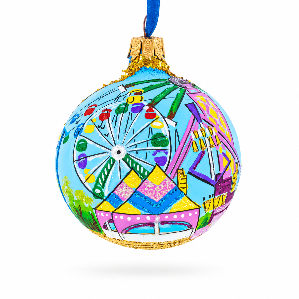 State Fair, St Paul, Minnesota Glass Ball Christmas Ornament 3.25 Inches