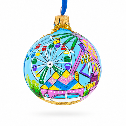 State Fair, St Paul, Minnesota Glass Ball Christmas Ornament 3.25 Inches