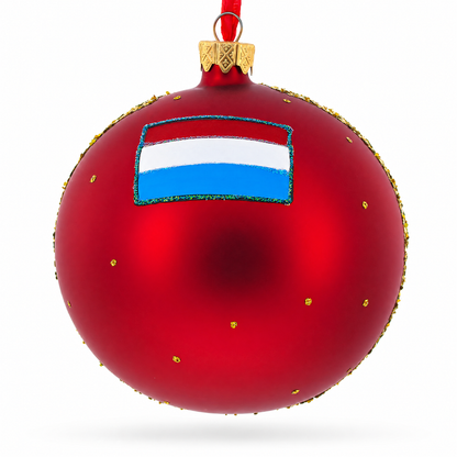 Le Chemin de la Corniche, Luxembourg City, Luxembourg Glass Ball Christmas Ornament 4 Inches