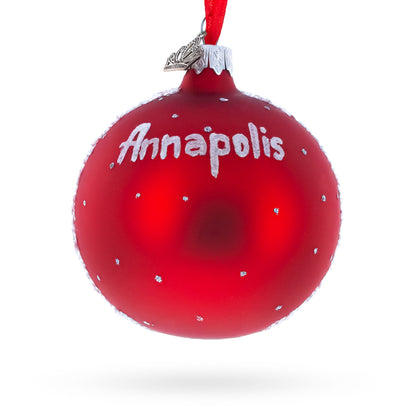U.S. Naval Academy, Annapolis, Maryland Glass Ball Christmas Ornament 3.25 Inches