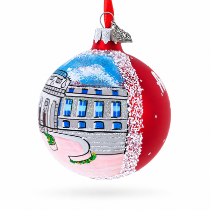 U.S. Naval Academy, Annapolis, Maryland Glass Ball Christmas Ornament 3.25 Inches