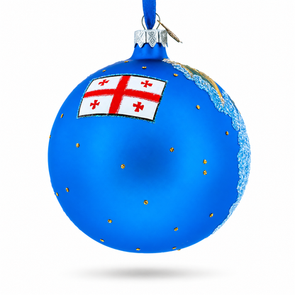 Old Town (Altstadt), Tbilisi, Georgia Glass Ball Christmas Ornament 4 Inches
