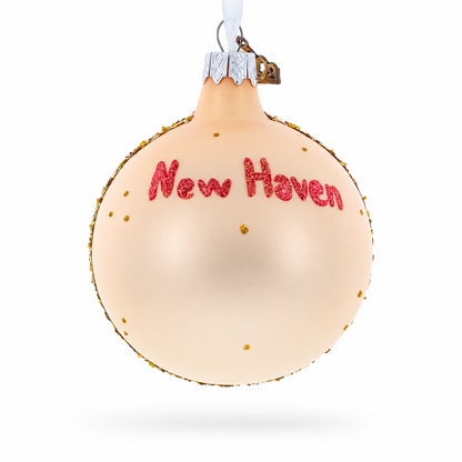 Yale University, New Haven, Connecticut Glass Ball Christmas Ornament 3.25 Inches