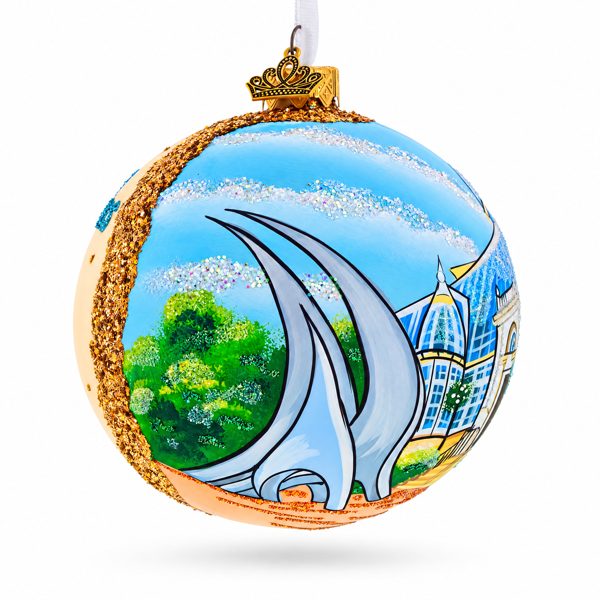 Franklin Park Conservatory and Botanical Gardens, Columbus, Ohio Glass Ball Christmas Ornament