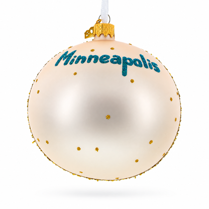 Institute of Art, Minneapolis, Minnesota Glass Ball Christmas Ornament 4 Inches