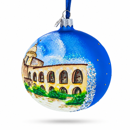 Mission San Jose, San Antonio, Texas Glass Ball Christmas Ornament 4 Inches
