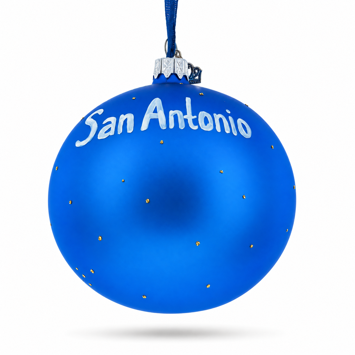 Mission San Jose, San Antonio, Texas Glass Ball Christmas Ornament 4 Inches