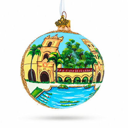 Balboa Park, San Diego, California Glass Ball Christmas Ornament 4 Inches