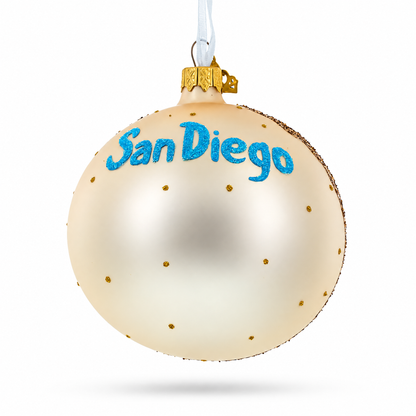Balboa Park, San Diego, California Glass Ball Christmas Ornament 4 Inches