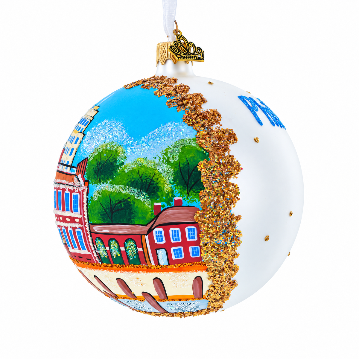 Independence Hall, Philadelphia, Pennsylvania Glass Ball Christmas Ornament