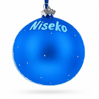 Niseko Ski Resort, Japan Glass Ball Christmas Ornament 4 Inches