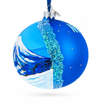 Niseko Ski Resort, Japan Glass Ball Christmas Ornament 4 Inches