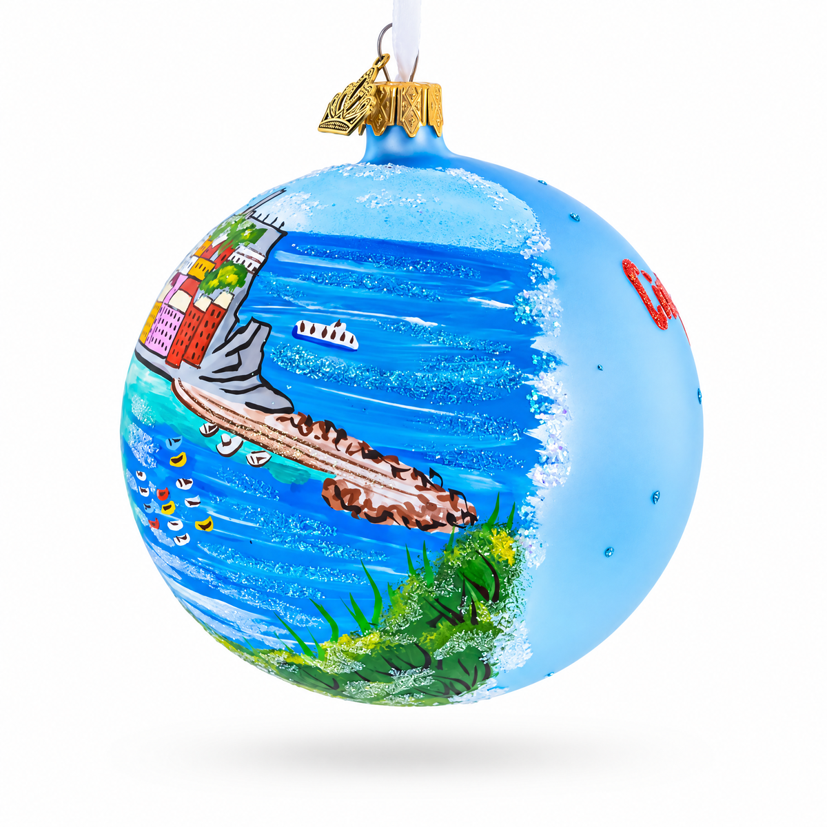 Cinque Terre, Italy Glass Ball Christmas Ornament
