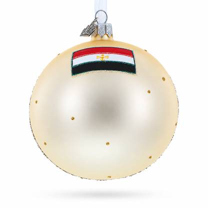 The Museum of Egyptian Antiquities, Cairo, Egypt Glass Christmas Ornament