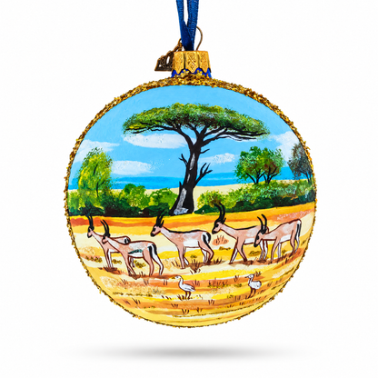 Kruger National Park, South Africa Glass Ball Christmas Ornament 4 Inches