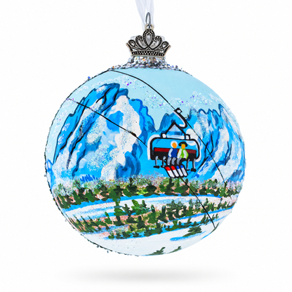 Val Gardena Dolomiti Super Ski, Italy Glass Ball Christmas Ornament