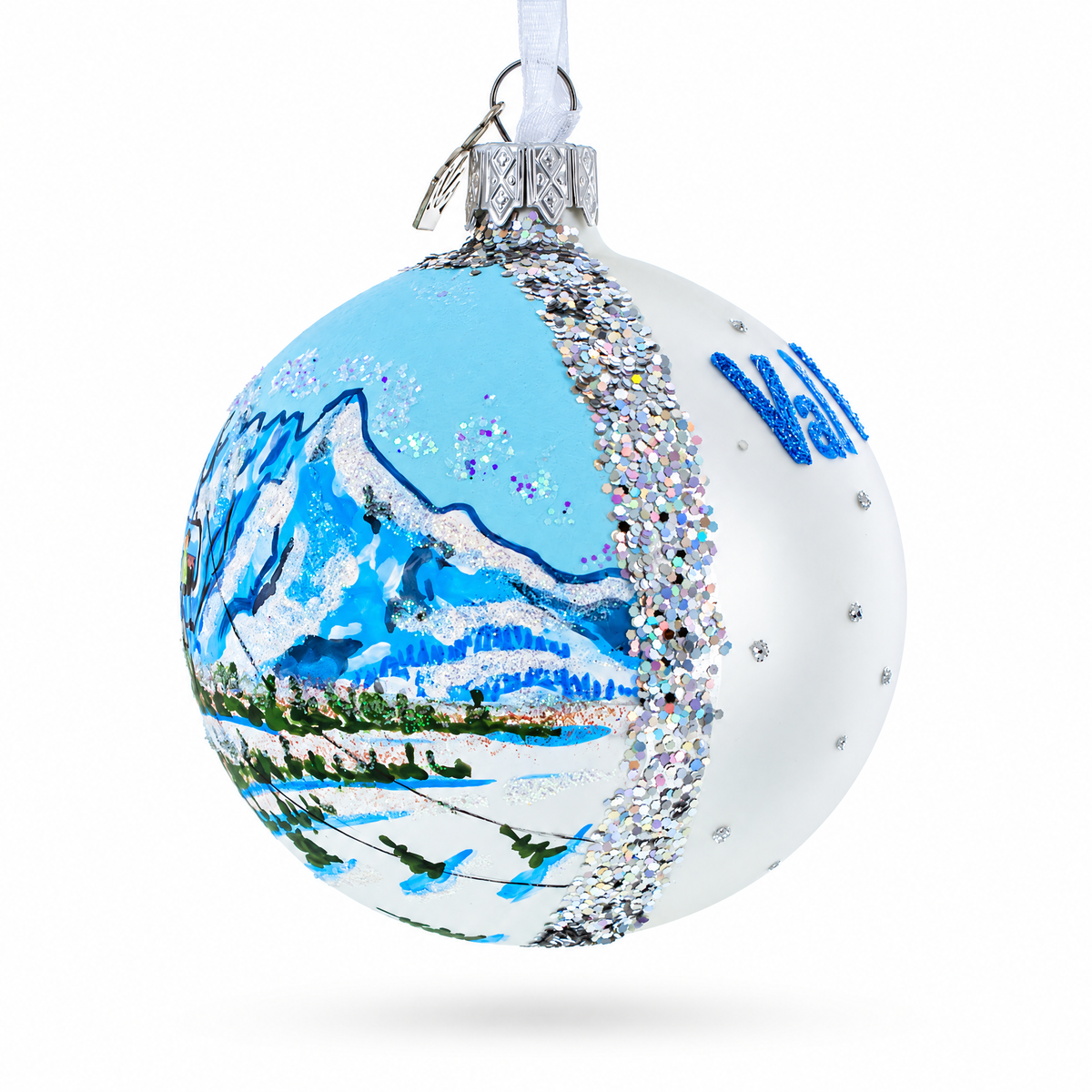 Val Gardena Dolomiti Super Ski, Italy Glass Ball Christmas Ornament