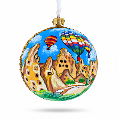 Cappadocia, Turkey Glass Ball Ornament 4 Inches